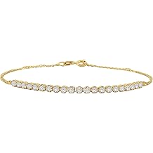 14K Real Solid Gold Tennis Bracelet, 1.7 MM Tennis Bracelet Cubic Zirconia, CZ Tennis Bracelets for Women, Bridal Gifts, Charm Bracelets for Her