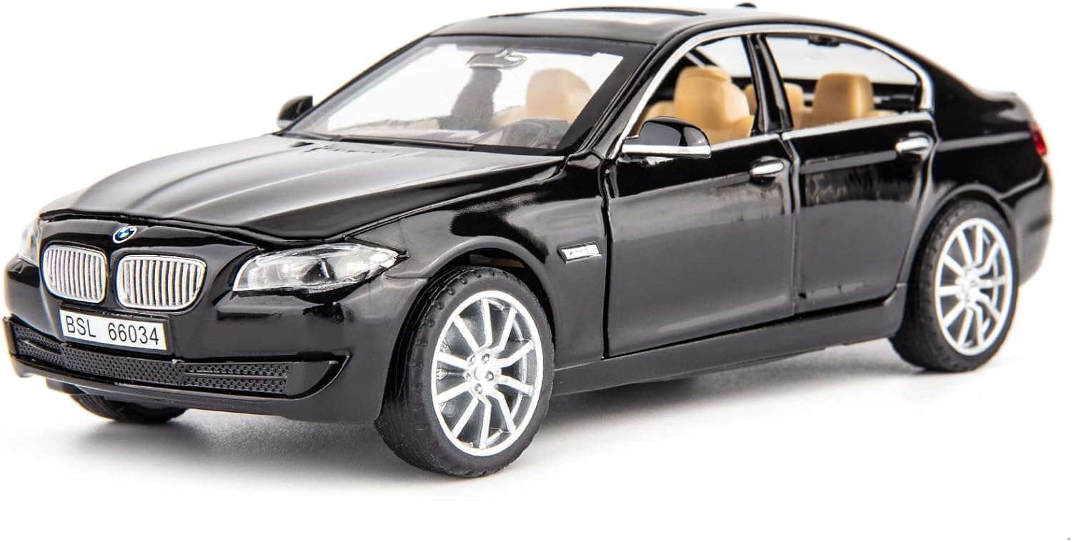 VARIYA ENTERPRISE® 1:32 BMW 535i Toy Car Metal Pull Back Diecast Car with Openable Door and Sound Light, Gifts Toys for Kids【 Multicolor 】