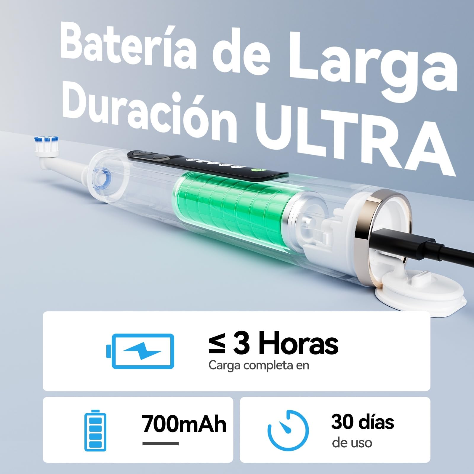 Seago Cepillo Electrico Recargable, Cepillo de Dientes Eléctrico Rotativo con Estuche de Viaje, 8 Cabezas para la familia, 5 Modos, Temporizador 2 Min,IPX7, SG2607, Beige