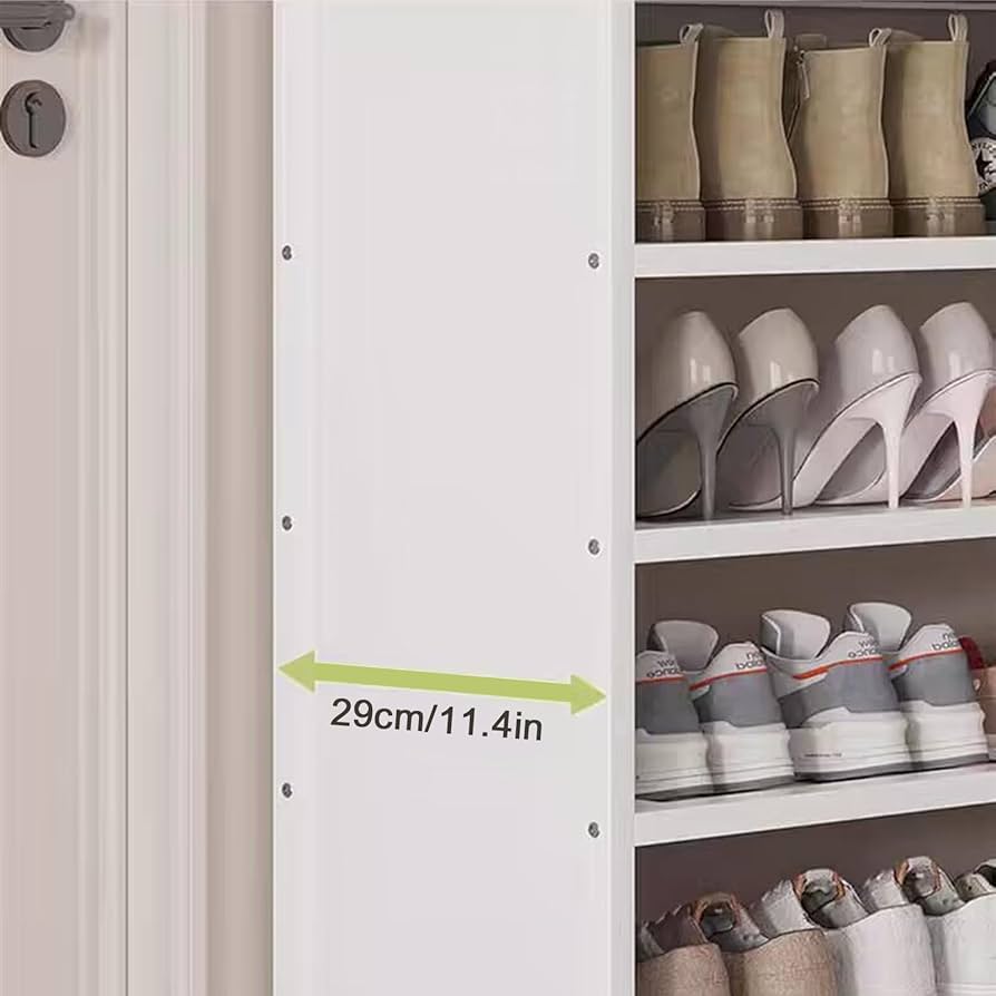 Amazon｜シューズラック 7段 靴収納 靴棚 24-30足 下駄箱 天然竹製