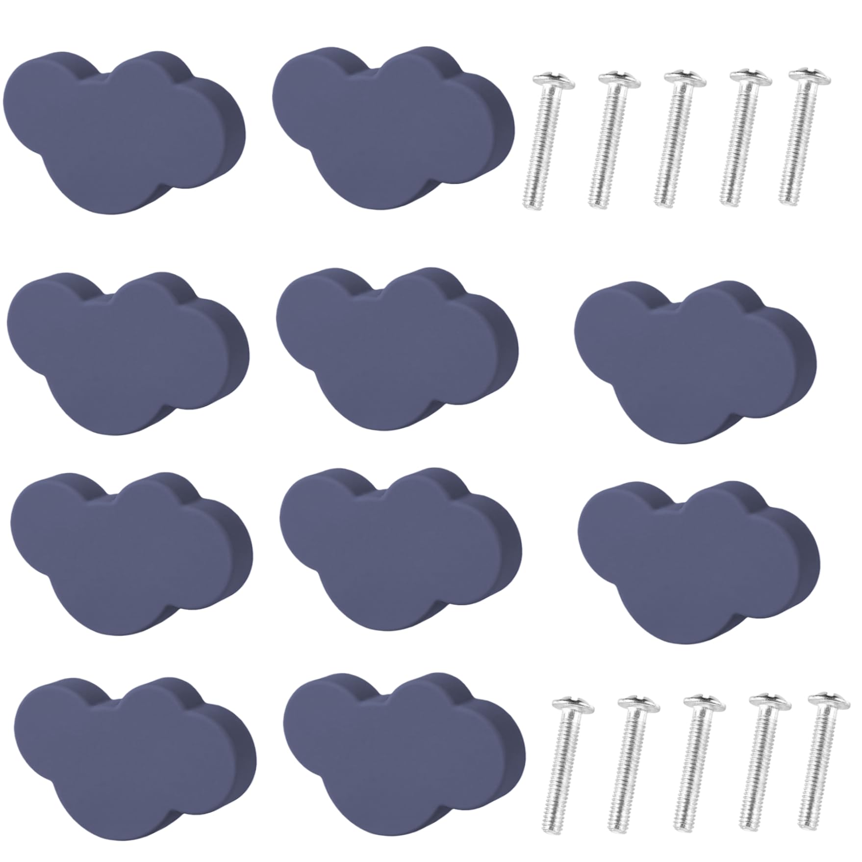 Boutons de tiroir nuage souples et amortissants pour placard enfant x10