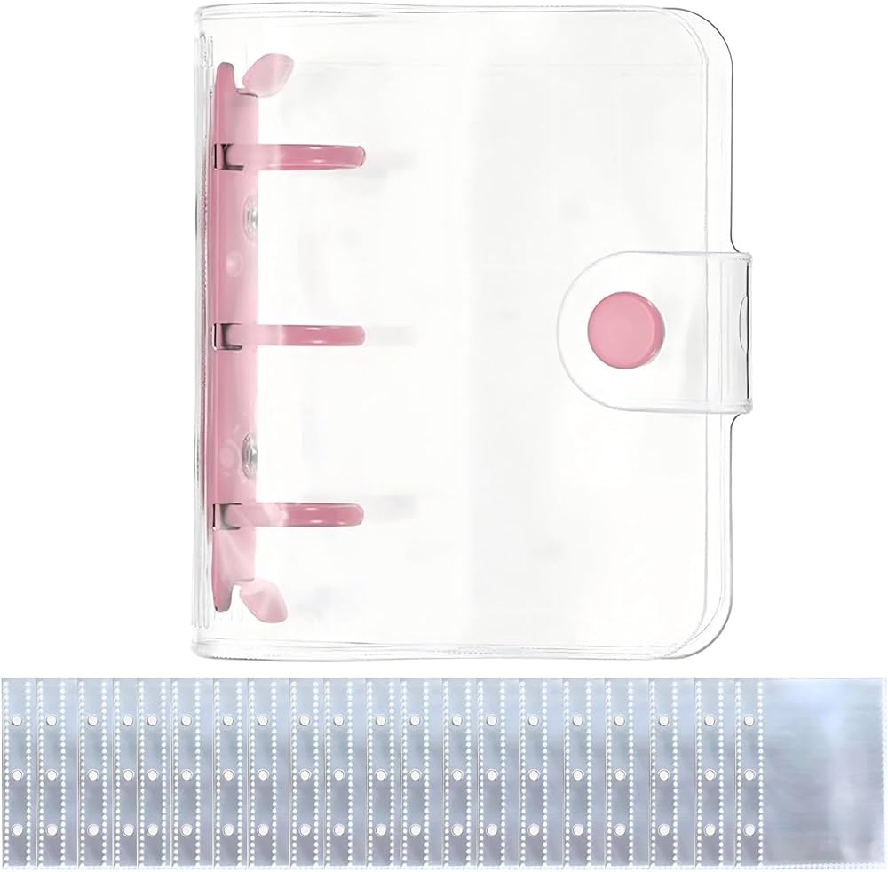 Amazon | シール帳 透明 A8 3穴 ミニ バインダー オフィス用品