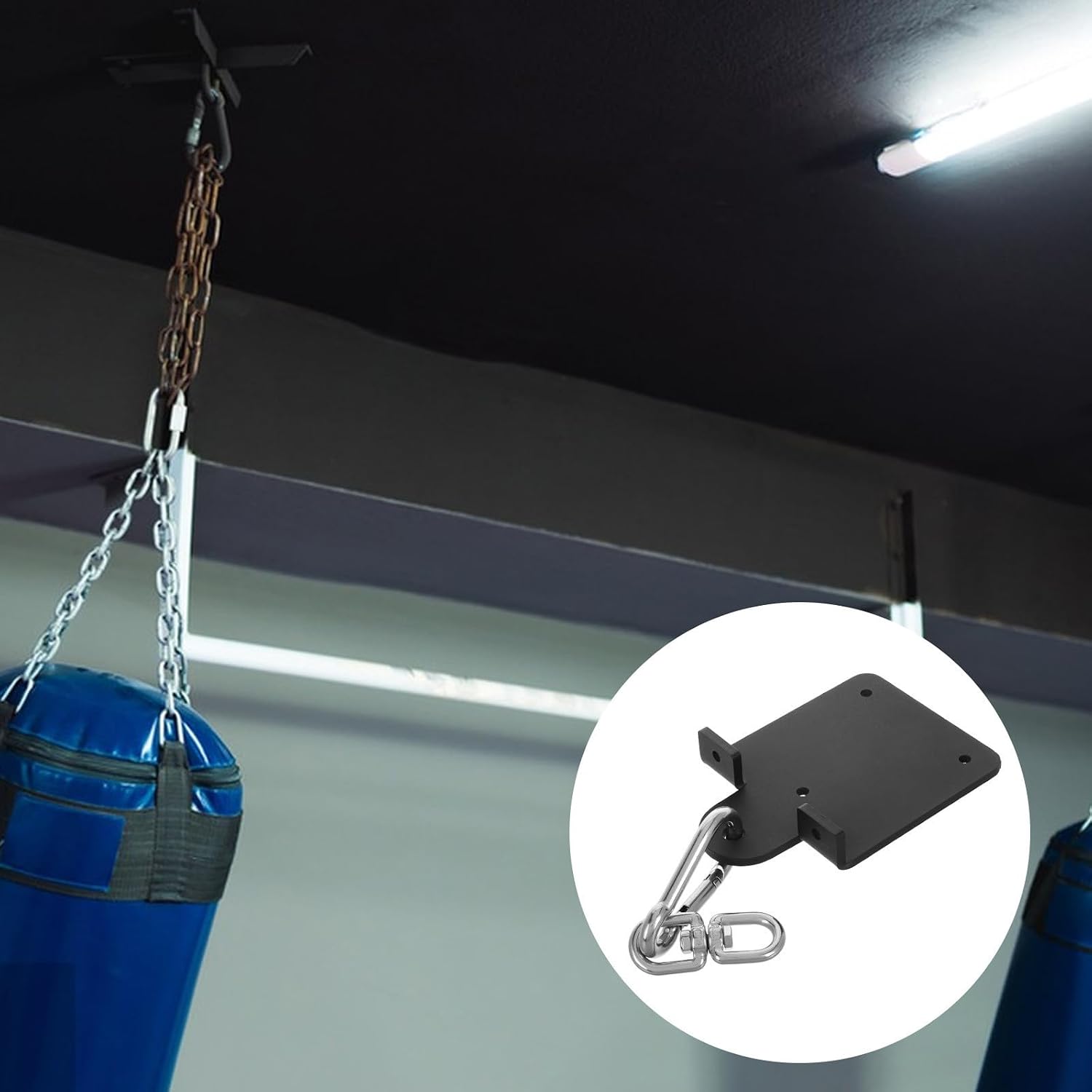 Luxshiny Heavy Duty Wall Mount Punching Bag Hanger with 360° Swivel Metal Bracket for Boxing and Muay Thai Training Rooms and Homes, Easy Installation and Space-Saving Design