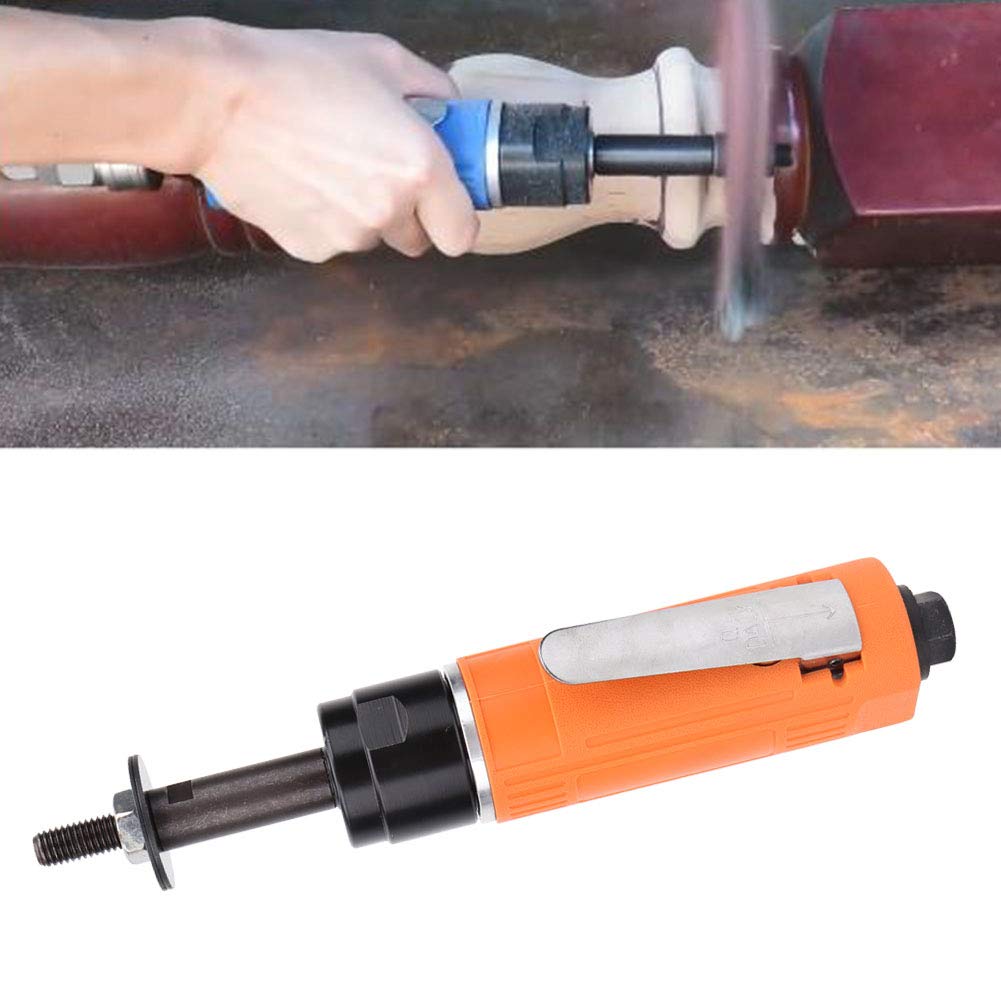 1/4 inch Industrial Grade Pneumatic Die Grinder, Air Grinding Polishing Tool, 4000rpm, for Wood Furniture Engraving, Jade Polishing, Energy Saving and (Orange)