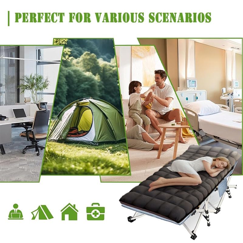 Lit de camp pliable confortable : la solution anti-mal de dos pour lit d'appoint