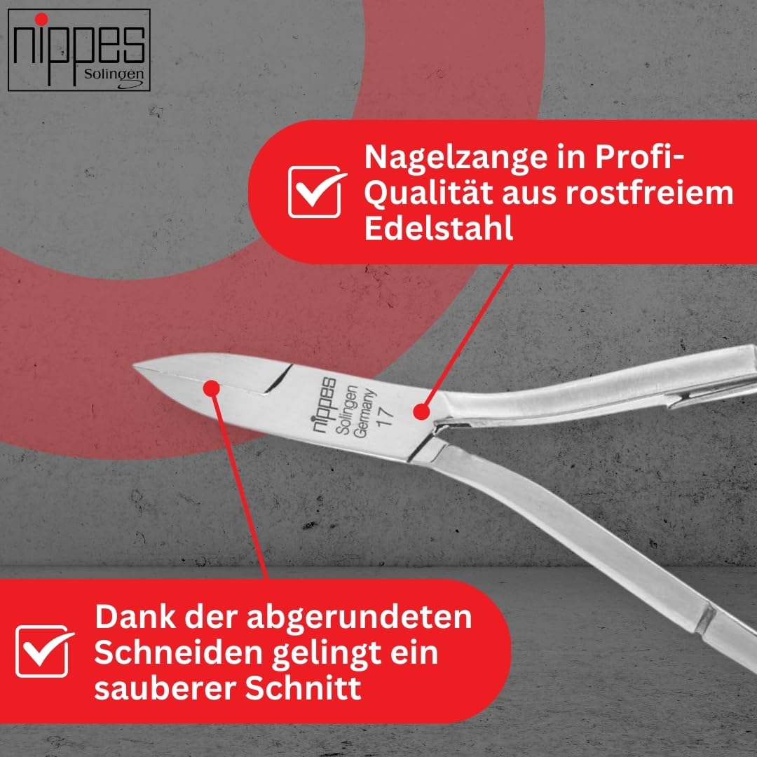 Nippes Solingen, pinza angolare in acciaio nichelato, 13 cm, 72 g