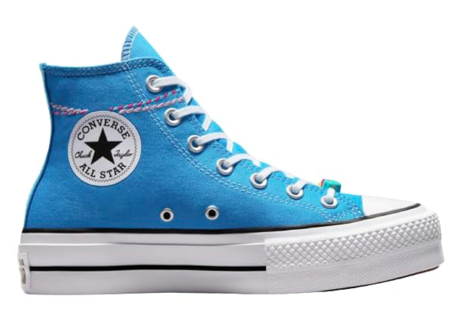 Converse Chuck Taylor Ctas Lift Hi Women's Low-Top Sneakers 37.5 EU Dial Blue White