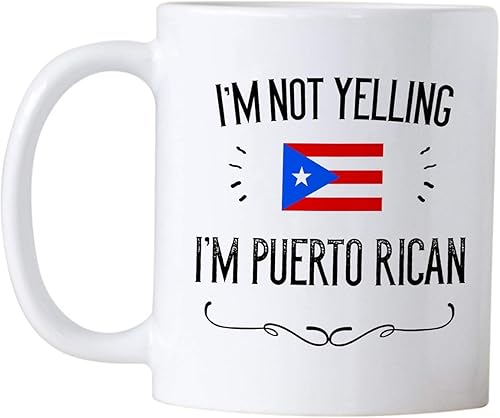 Miniatura 2 de Funny Puerto Rico Souvenirs and Gifts. I'm Not Yelling I'm Puerto Rican Coffee Mug. Gift Idea for Puerto Rican Men and Women Featuring the Country