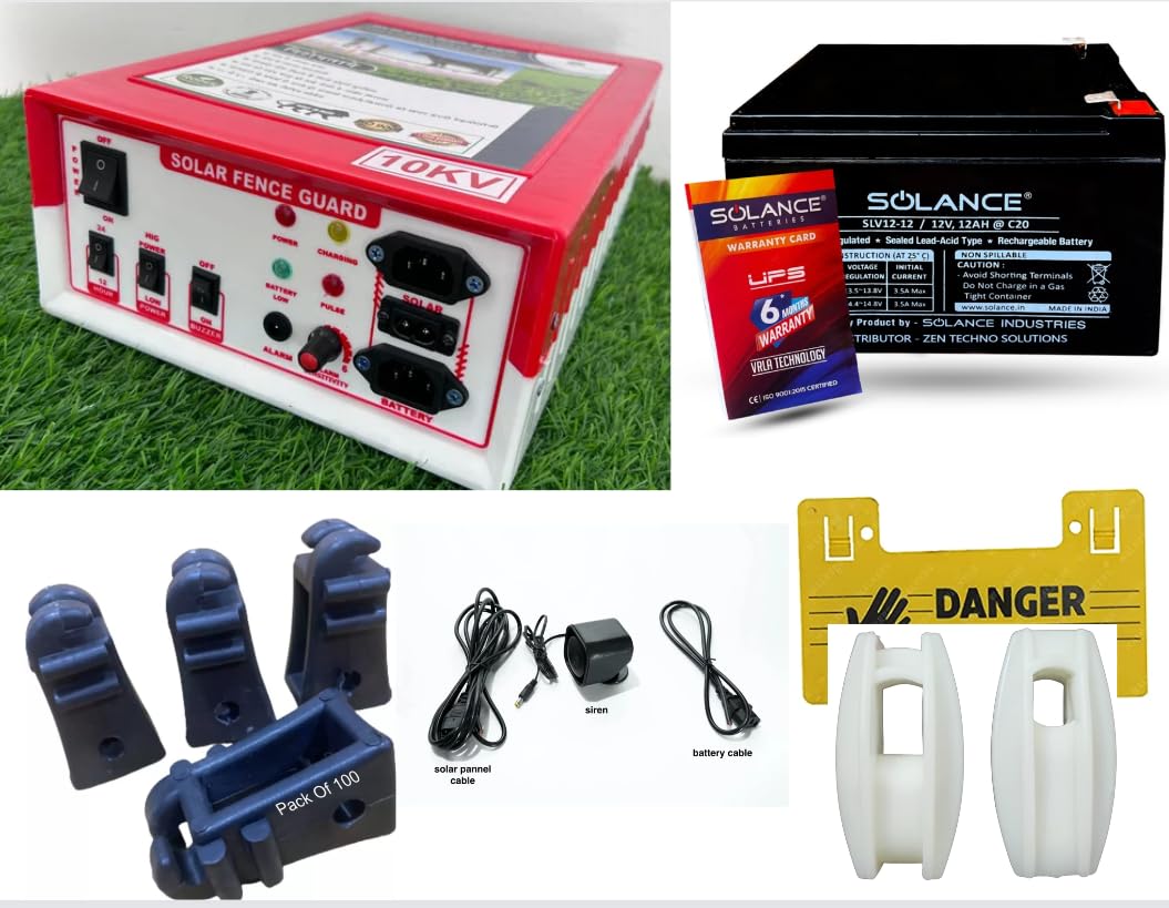 230V Light se Working zatka Machine Set 30 Acre Fencing Jhatka Machine Set (Ac Machine, 12 ah Battery, Adapter,Cables) &100 Insulator, 25 Corners Free (B0BWVWYLMM) Amazon Price History, Amazon Price Tracker
