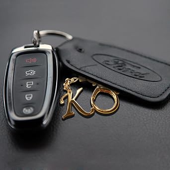 SPRT Gold Letter A-Z Keychain,Gold Letter Keychain Initial Letter Keyring for Women Girls Bag Charms Purse Charms Handbags