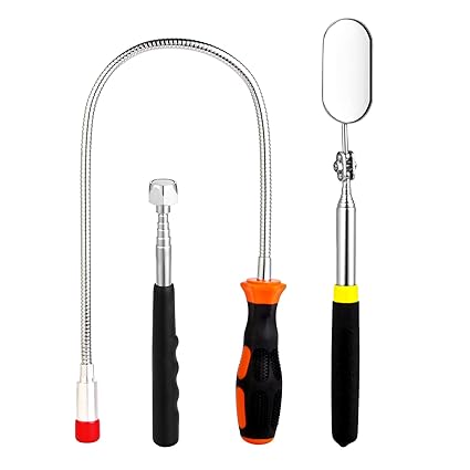 Rechabite 3 Pieces Magnetic Pickup Tool Set with 5LB Flexible 23.6