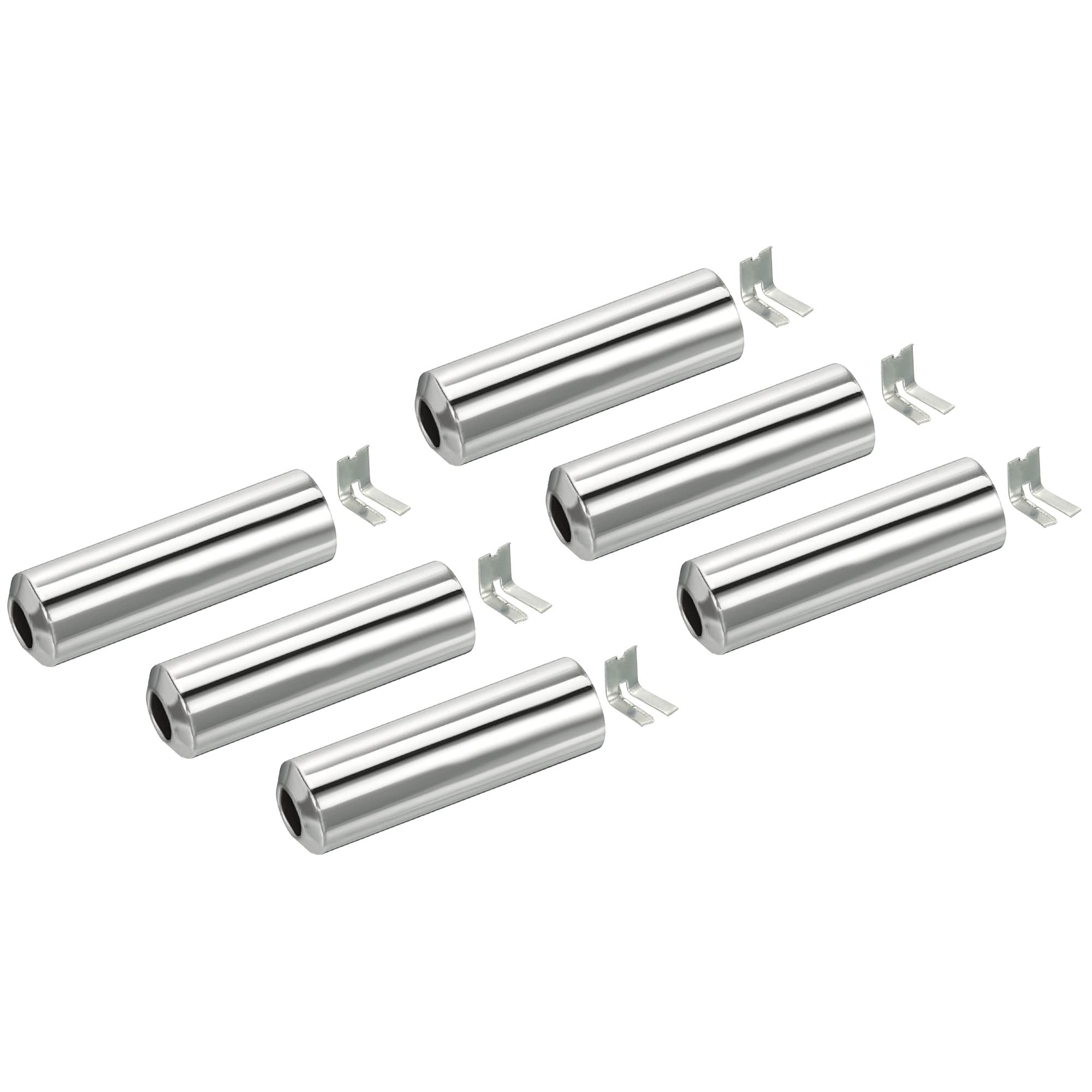 MECCANIXITY Pull Cord Tassels Window Blind Extender Chain Drop Knobs Pull Ends Silver Tone, for Curtain Blinds Shades Light Ceiling Fan Pull Switch, Pack of 6