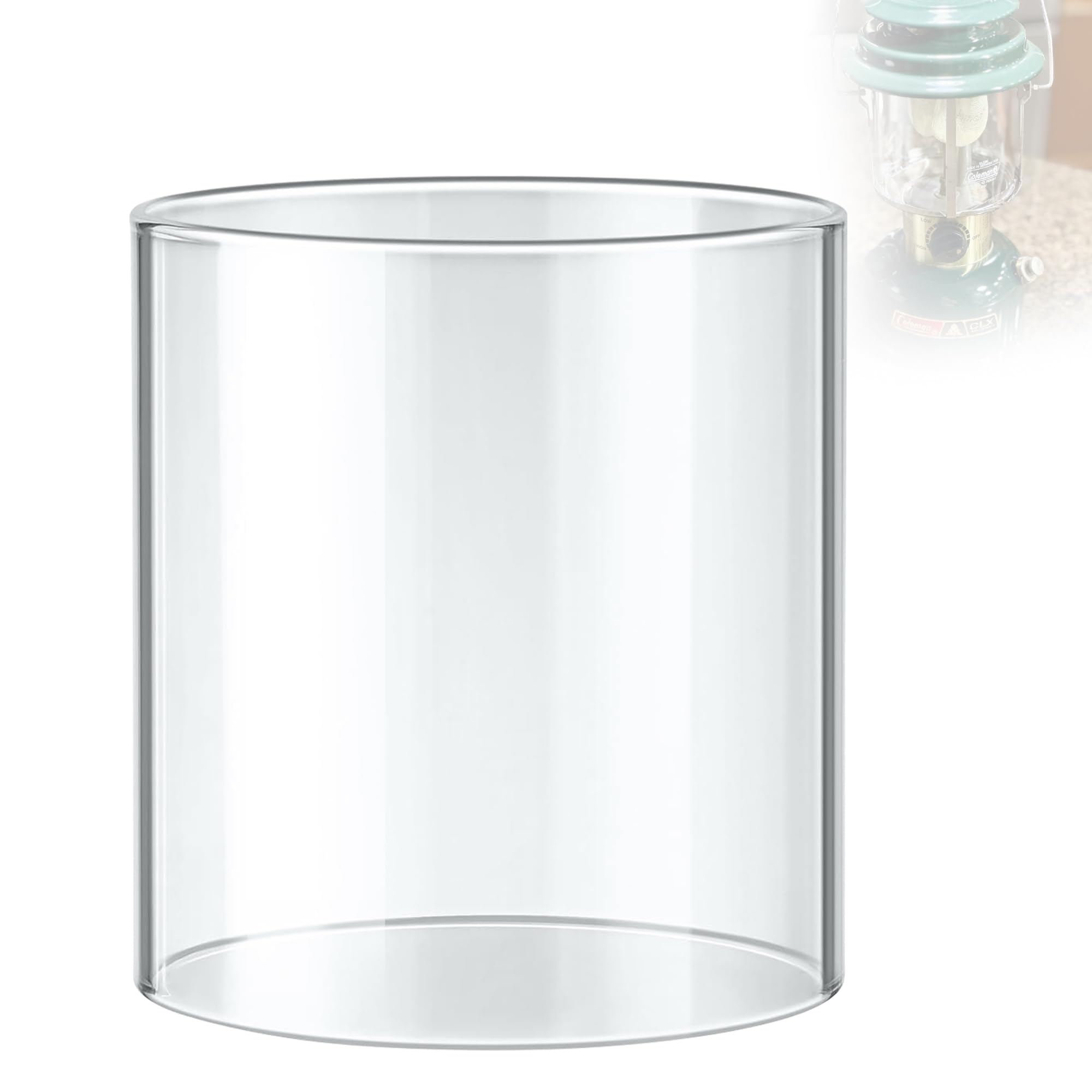 SUNJIKA Lantern Glass Globe for Coleman Fueled Lantern Replacement Globe Clear Straight for Lantern Model 290 - Propane Lantern Parts,Gas Lanterns,