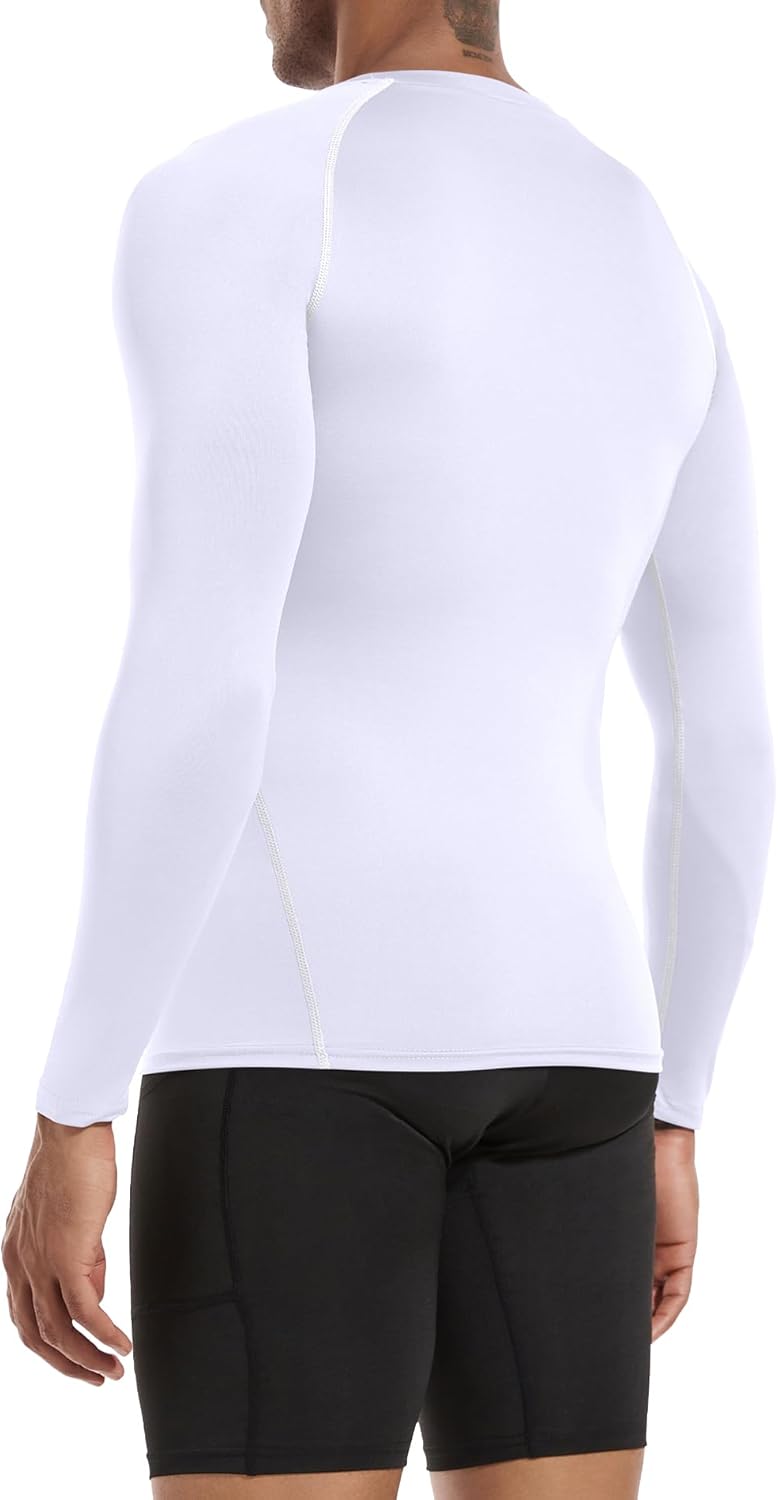Men's (Pack of 3 or 5) Cool Dry Compression Long Sleeve Sports Baselayer T-Shirts Tops - Image 2