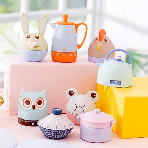 Miniatura 4 de LIFKOME Bonito temporizador de cocina con temporizador mecánico de pollo para niños, temporizador de huevo de cuerda de 60 minutos para gestión del