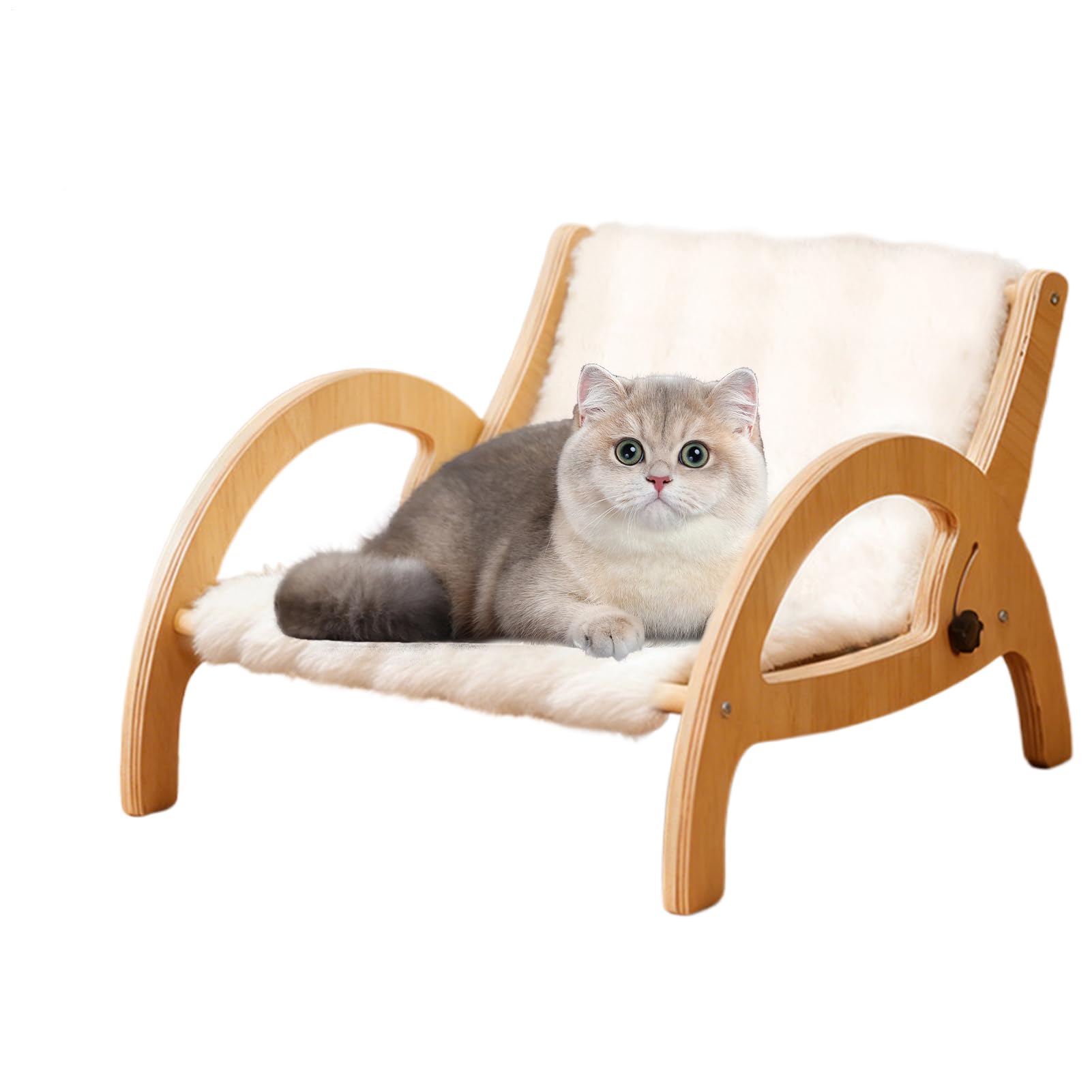 Kratzsofa Für Katzen Holzrahmen Mit Verstellbarer Rückenlehne