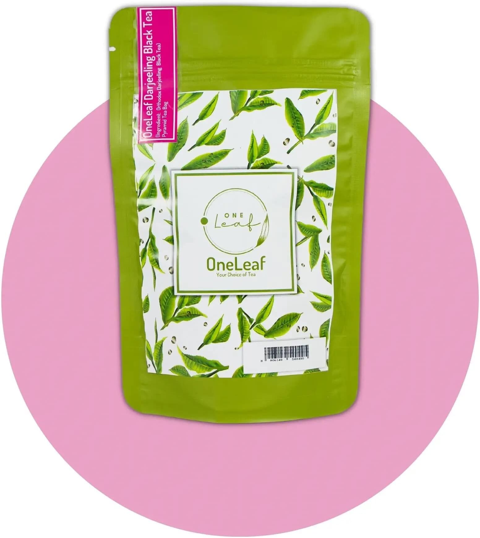 ONELEAF Darjeeling Orthodox Black Tea Whole Leaf Pyramid Tea Bag | Rich Antioxidant Black Tea Leaves | Healthy & Stress Relieving kali Chai Patti- 60gm Pouch (Pack of 30 Tea Bags)