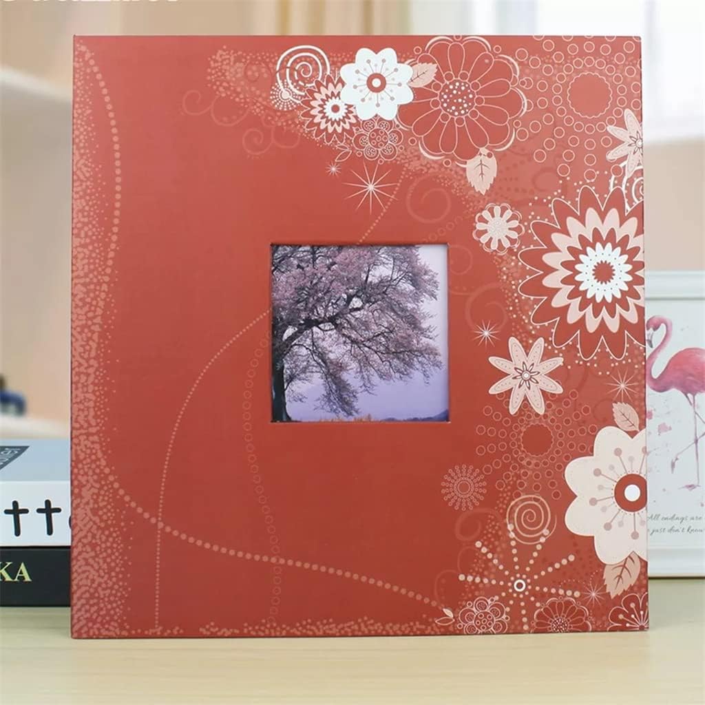 JSEIAJB Craft Paper 12-inch Photo Album DIY Large Self-adhesive Film Wedding Album Memorial Growth Box 300 Sheets(white-Dinosaur Doodle4)