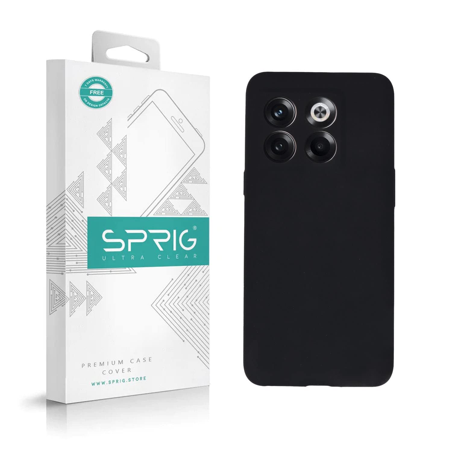 SPRIG Compatible with OnePlus 10T 5G Phone Liquid Silicone Cover Premium Back Cover Drop Tested Shock Proof Mobile Case for Men, Women, Boys and Girls with Camera Protection (Black) (B0BVLRWNT3) Amazon Price History, Amazon Price Tracker