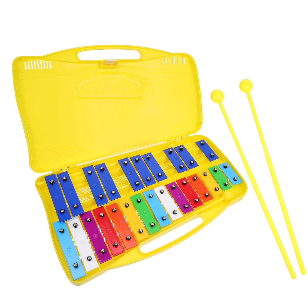 Mikinona Metallofono Sviluppare Interesse Musicale con Ragazza Giocattolo 25 Note Ragazzo per Lamiera di Ferro Colorata Strumento Percussione Sicuro la Pelle