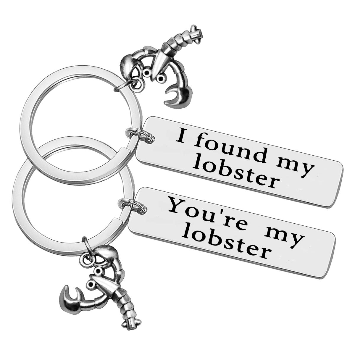 Huwujiu Valentines Day Gifts You're My Lobster I Found My Lobster Keyring Gifts for Couple Boyfriend Girlfriend Husband Wife Friend Christmas Birthday Gift Anniversary Keyring Gifts for Couple