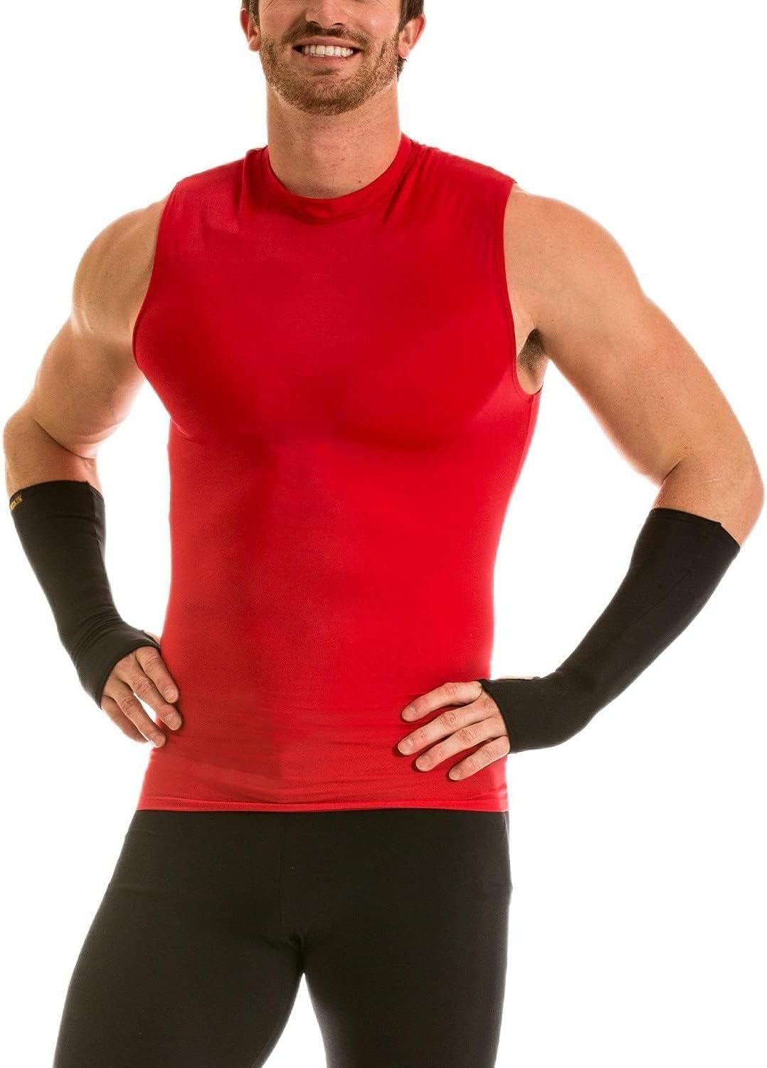 Insta Slim Men's Sleeveless Crew Neck Compression T-Shirt