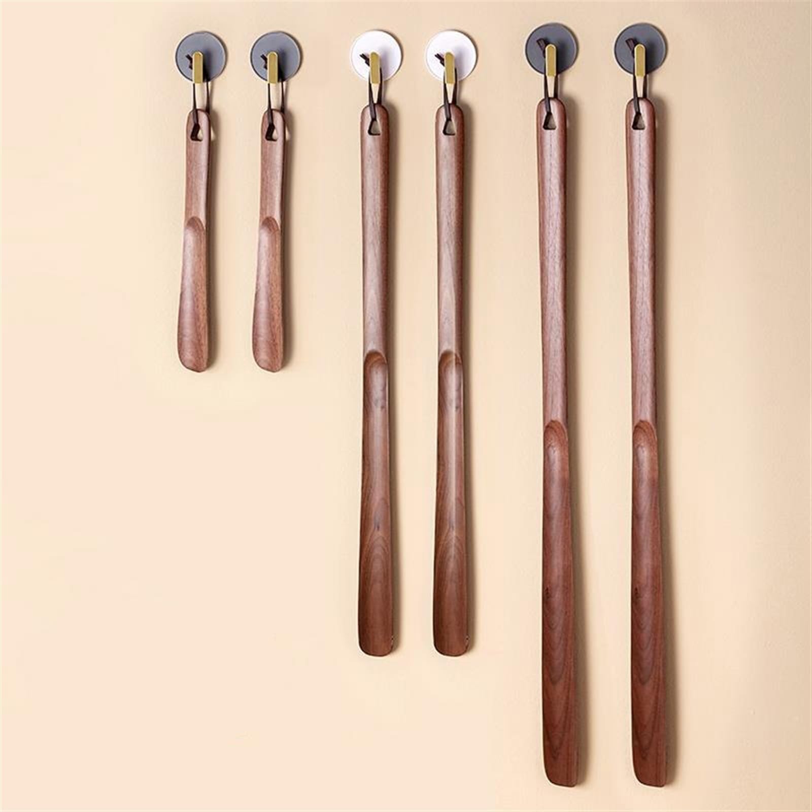 Calzador de metal y madera de mango largo, Calzadores ligeros y fáciles de usar for personas mayores, hombres, mujeres o adultos.(75cm)