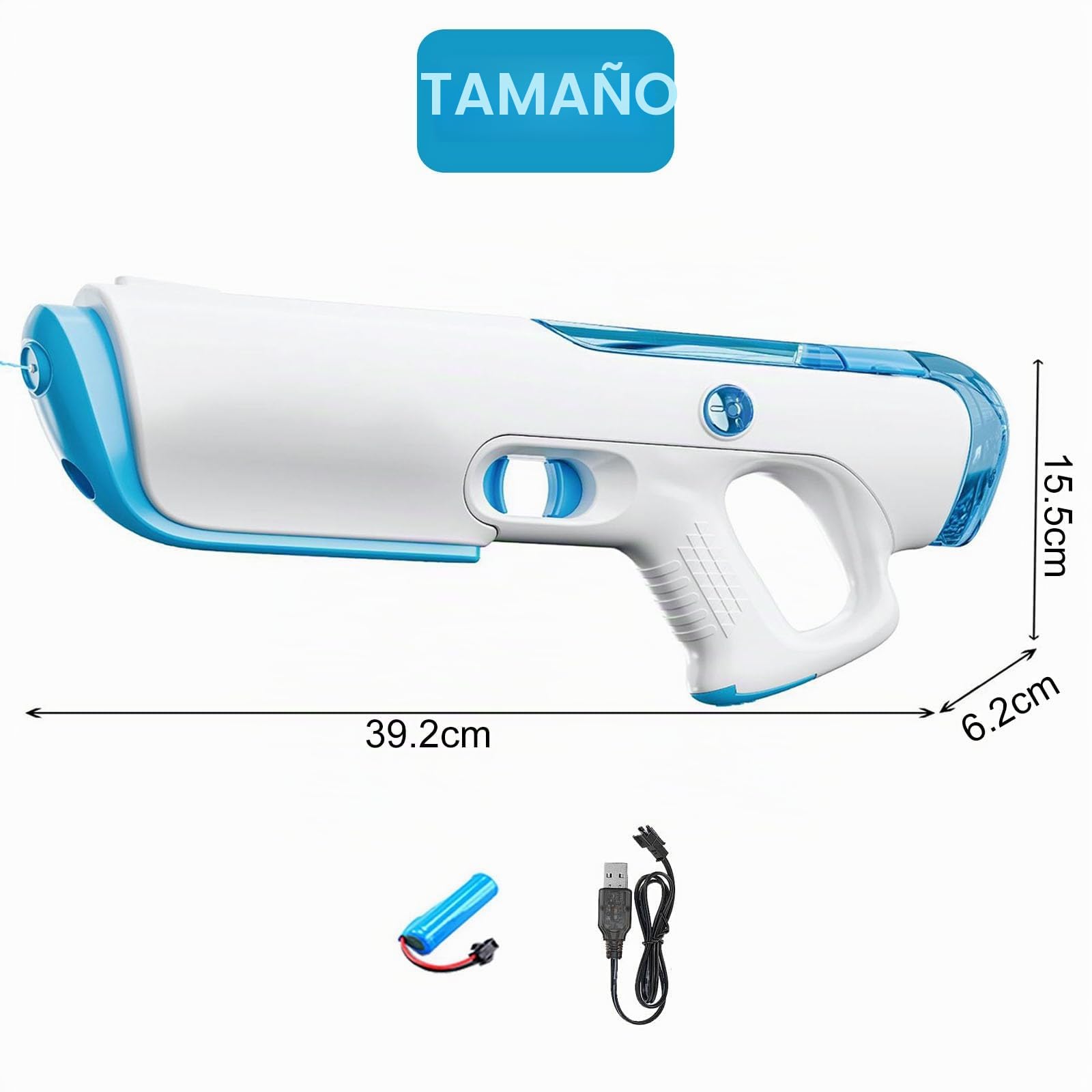 Pistola de agua eléctrica para adultos y niños,Pistola de agua eléctrica,Pistola de agua de gran alcance,Pistola de agua Juguete para niños Azul