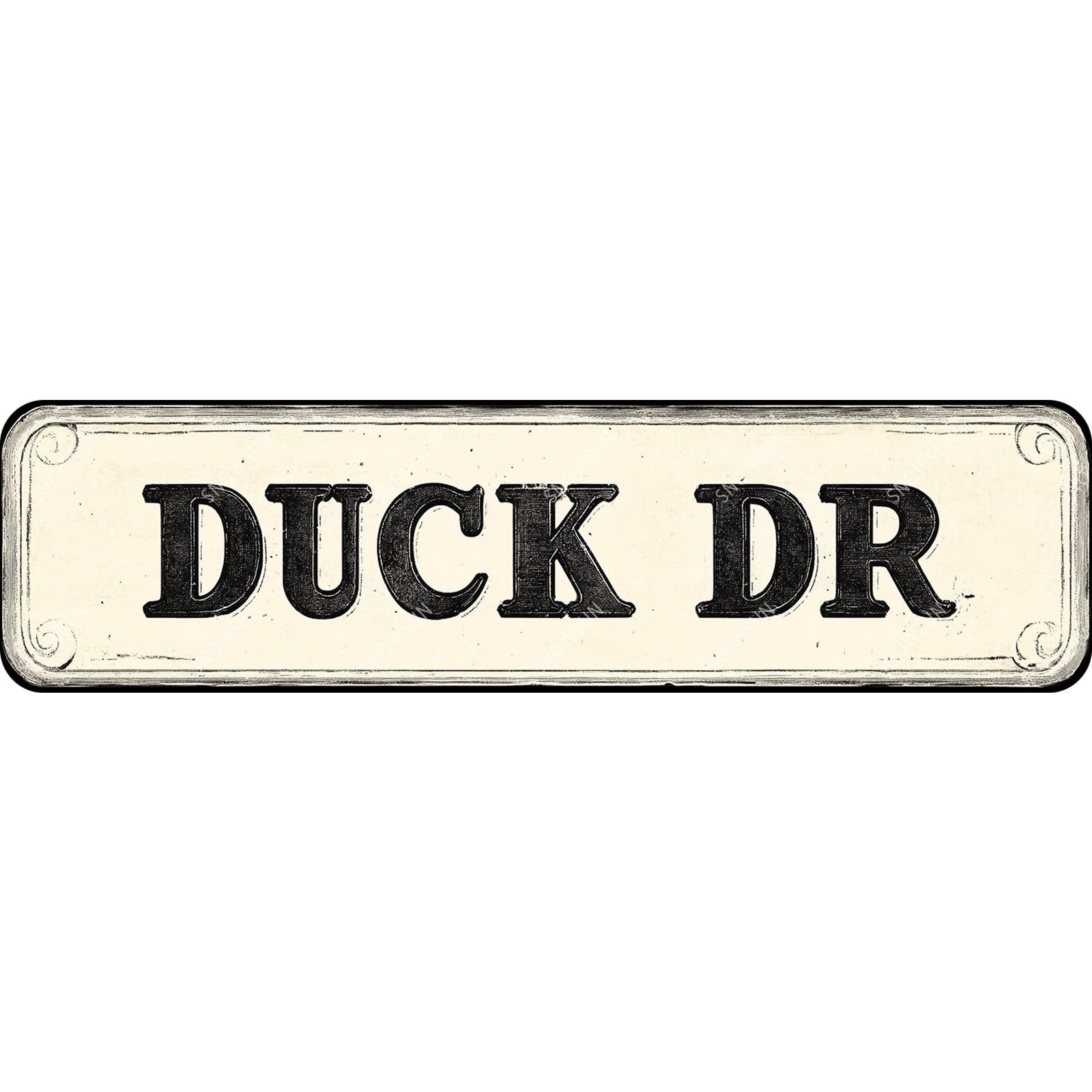 Duck Dr Street Tin Sign Aluminum Metal Sign Wall Decor for Home Farmhouse Bar Cafe Fence Yard Decor 4x16 Inch