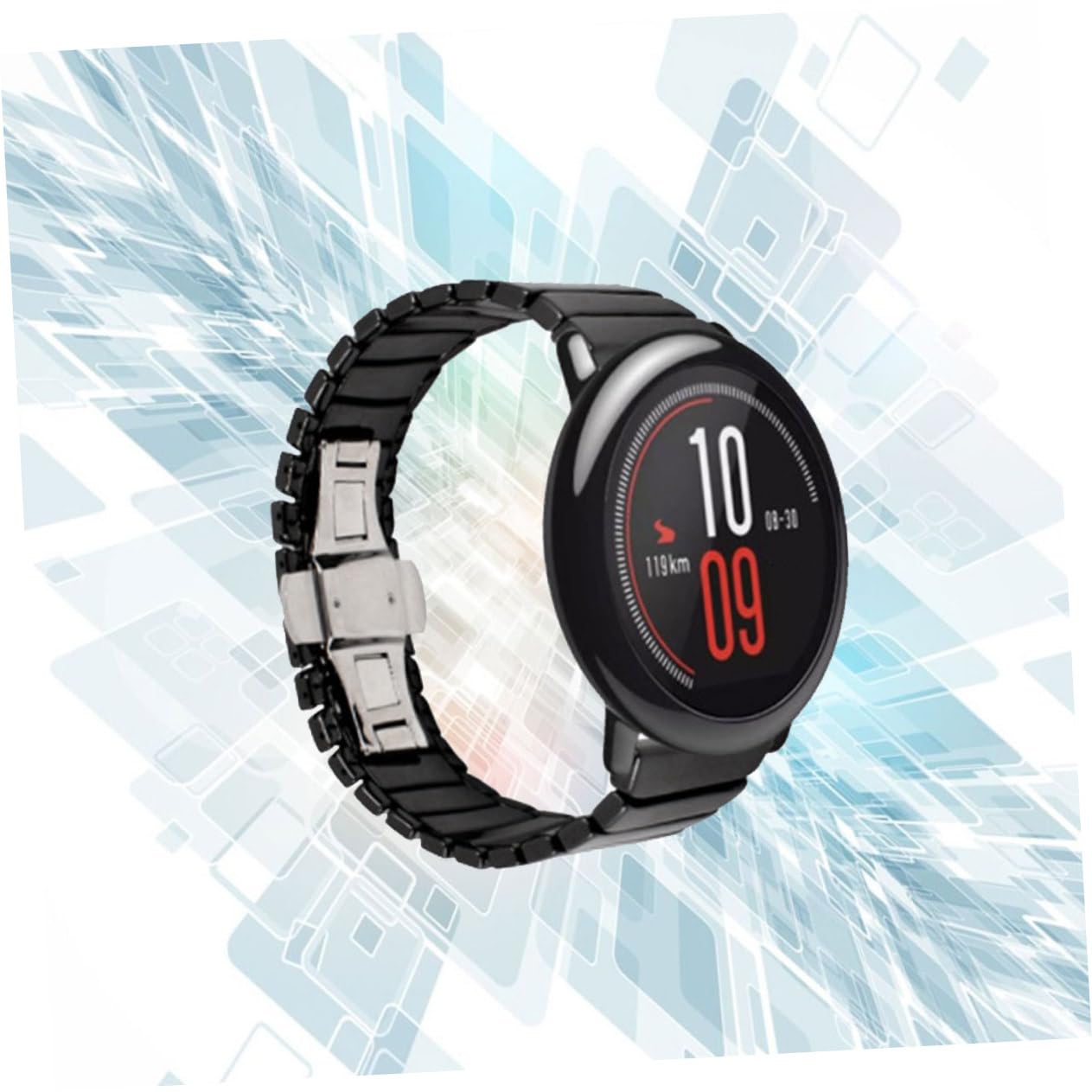Artibetter Cinturino Orologio Ceramico 22mm Nero per Watch 1/2/2s | Fibbia in Metallo, Sostituzione per Smart Watch, Profilo Elegante Unisex