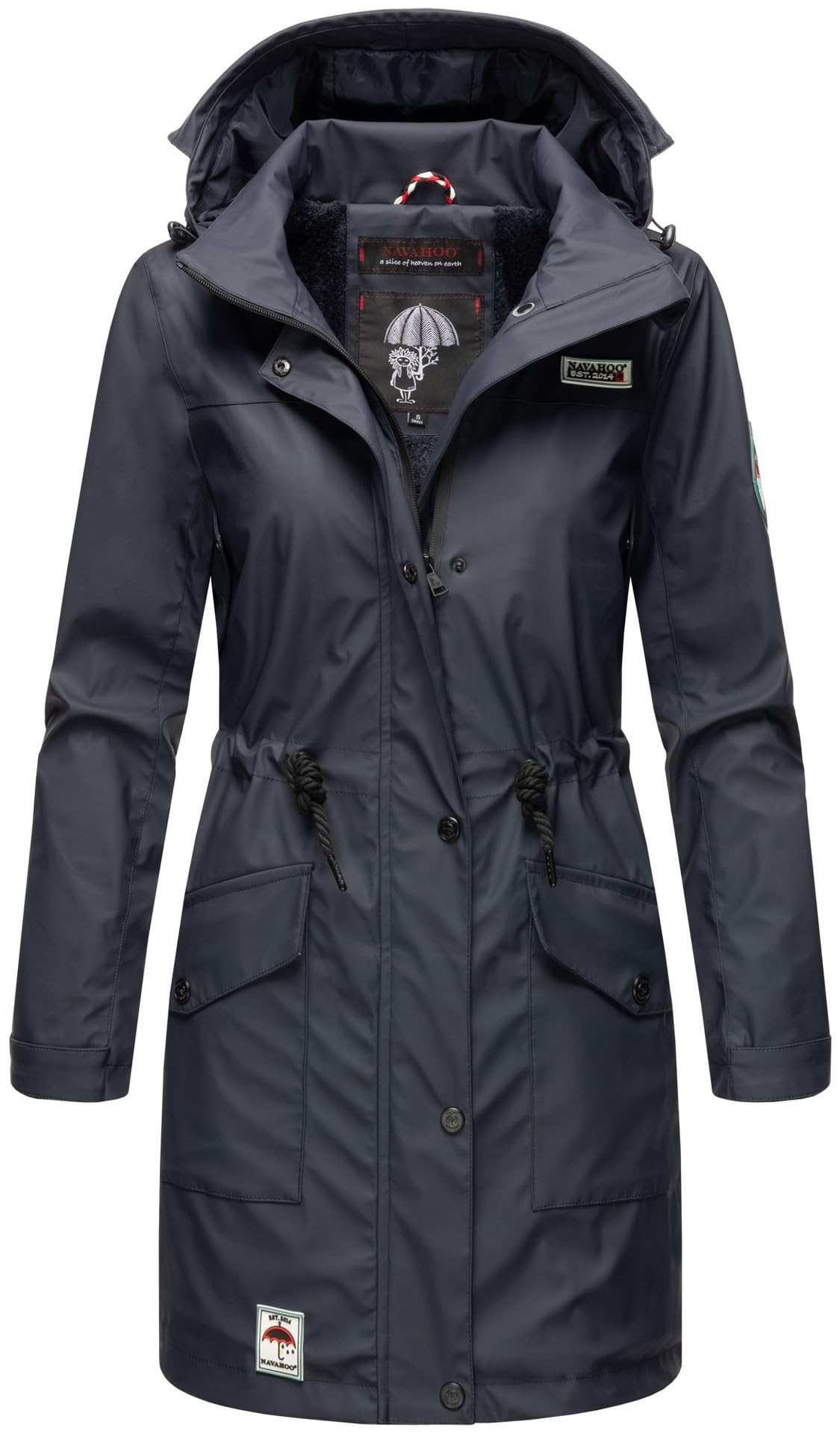 Navahoo Damen Softshell Jacke Winterjacke wasserabweisend Outdoor lang B678