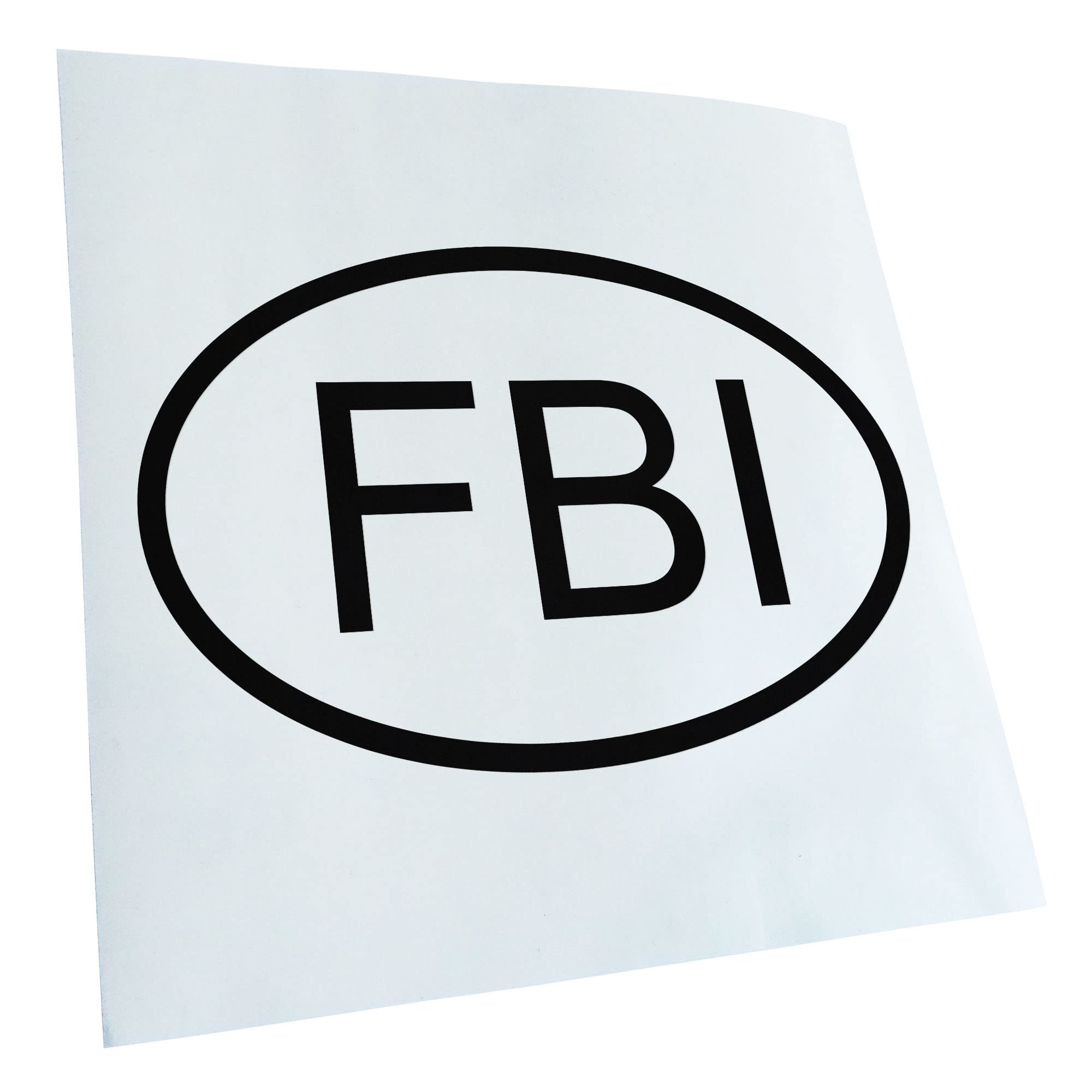 Kiwistar - Car Sticker - Black - 40 x 27 cm FBI - Rear Window Car Sticker Weatherproof for Car Truck Moped Truck - Sticker Exterior Self-Adhesive Tuning Accessories for Window Vehicle Window