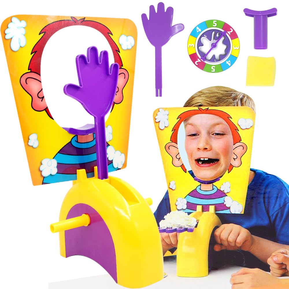 Pie Face Game for Kids, Family Party Fun Game, 2 Players, Ages 3+
