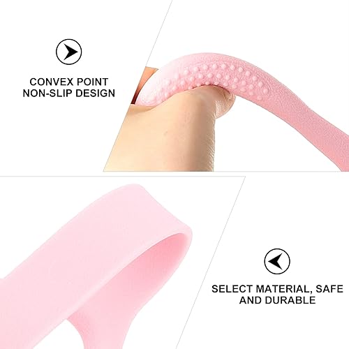 Miniatura 5 de Veemoon Bandas elásticas de fitness con asa de resistencia elástica para ejercicio, bandas de entrenamiento para el hogar, color rosa