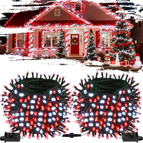 Red and White Christmas Lights