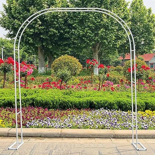 GueTTO Arco de Jardín Metal Negro Antioxidante, Trellis Fácil de Instalar para Plantas Trepadoras, Portico Rosa & Flor, Decoración Patio Exterior Balcón, Acero Estable,W180*H220cm