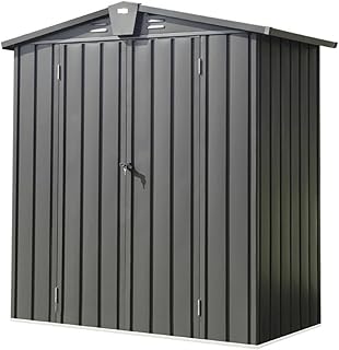Garden Sheds Outdoor Storage Shed 5.7x3ft, Metal Outside Sheds Outdoor Storage Galvanized Steel, Tool Shed with Lockable Double Door Outdoor Storage Sheds