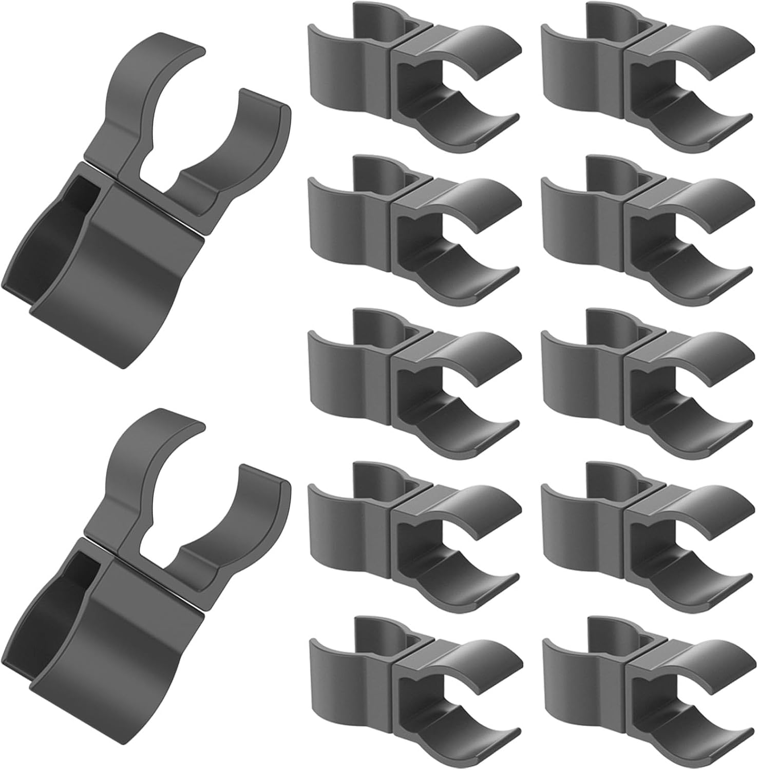 Two-Way Clamp for Dog Agility Training Hurdles, Adjustable Jump Connectors, Fits 1” (25mm) & 0.78” (20mm) PVC Pipe, Easy Install, (10-Pack)