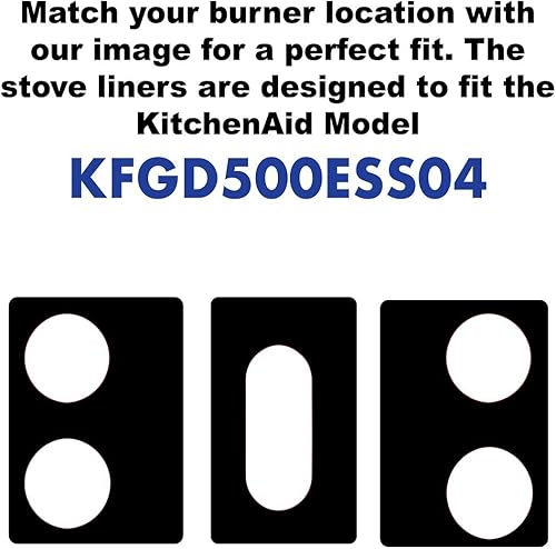 Miniatura 3 de Revestimientos protectores de estufa compatibles con estufas KitchenAid, cocinas de gas, personalizadas, revestimientos de fácil limpieza para