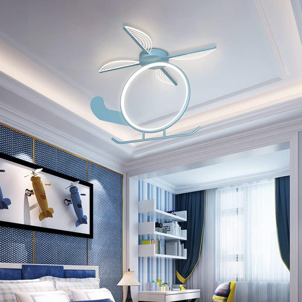 Plafonnier LED moderne pour chambre d'enfant luminaire avion 38W multicolore