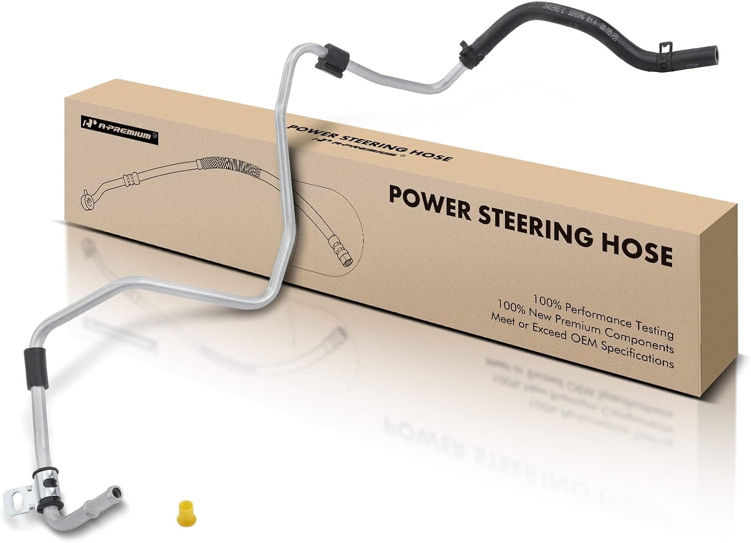 A-Premium Power Steering Return Line Hose Assembly Compatible with Hyundai Accent 2000 2001 2002 2003 2004 2005, L4 1.5L 1.6L, From Tube to Intermediate Pipe