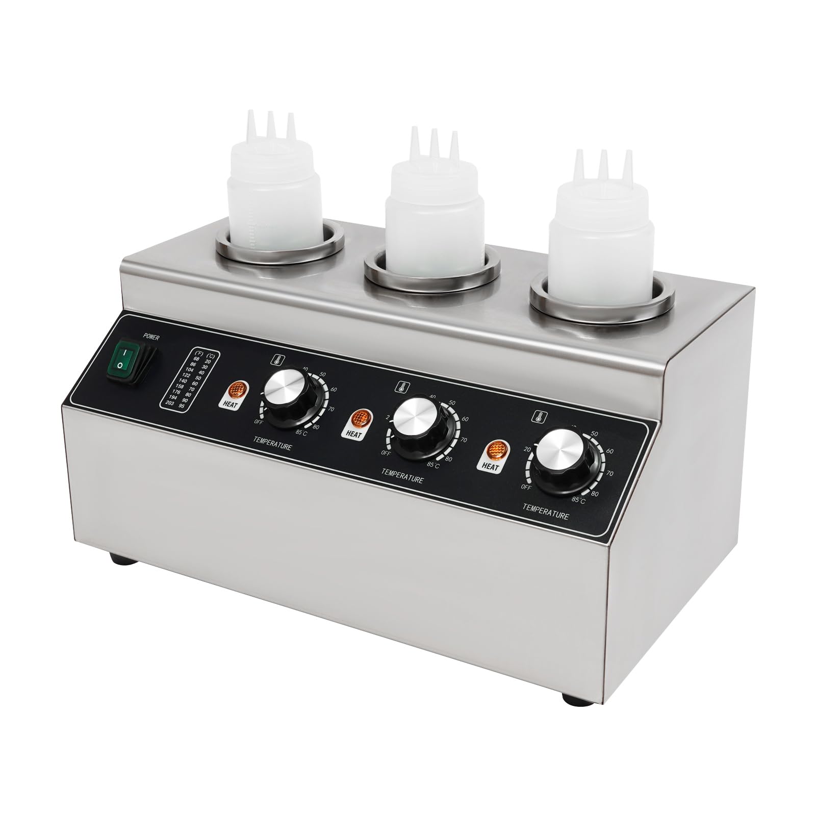 Elektryczny podgrzewacz do sosów 300 W, 300 W, do czekolady, czekolady, z indywidualną regulacją temperatury 30-85°C, do czekolady, sosu serowego i keczupu, profesjonalny podgrzewacz do potraw
