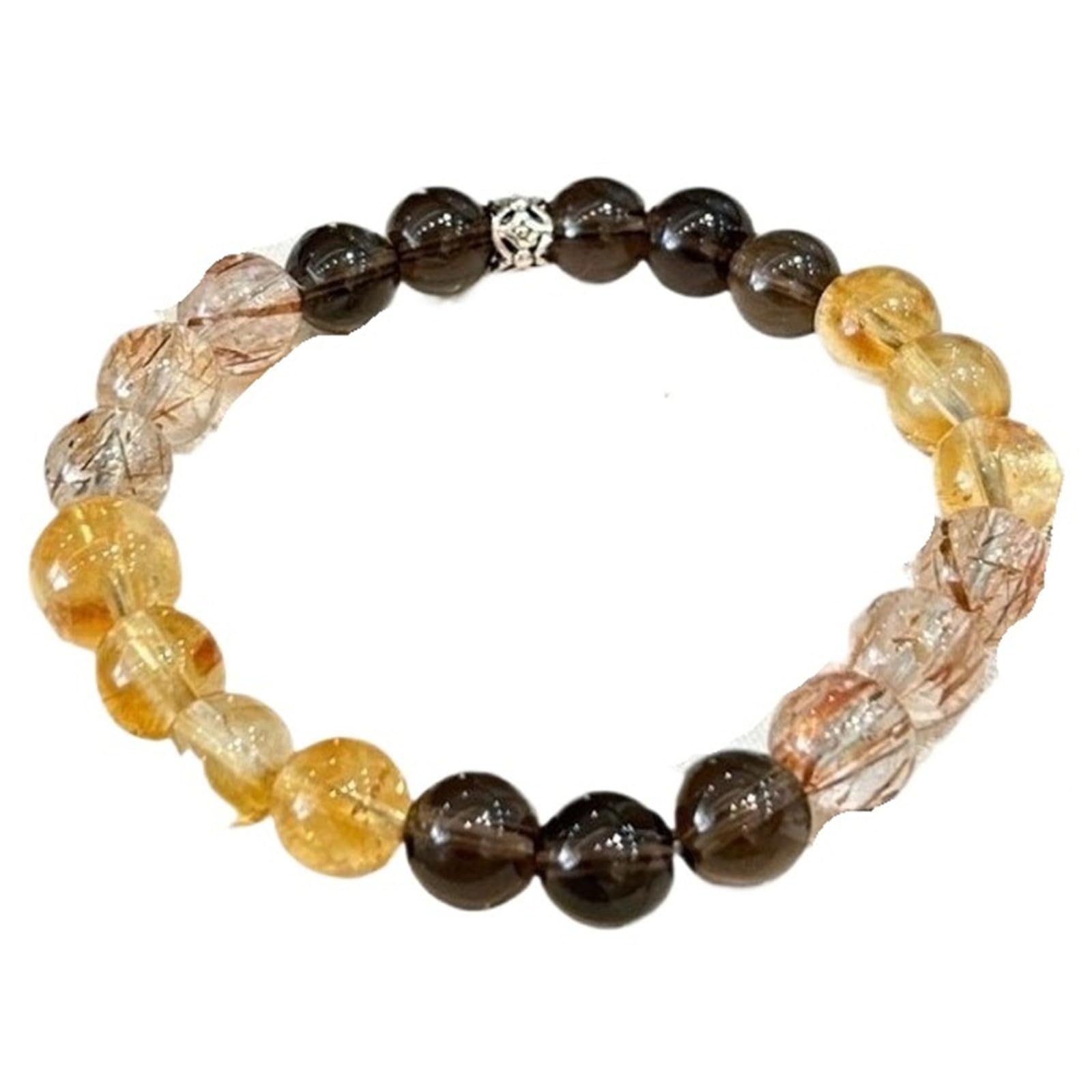 Pulsera de cristal amarillo natural de 8 mm para niñas, atracción de riqueza, energía positiva, curación, regalo de cumpleaños