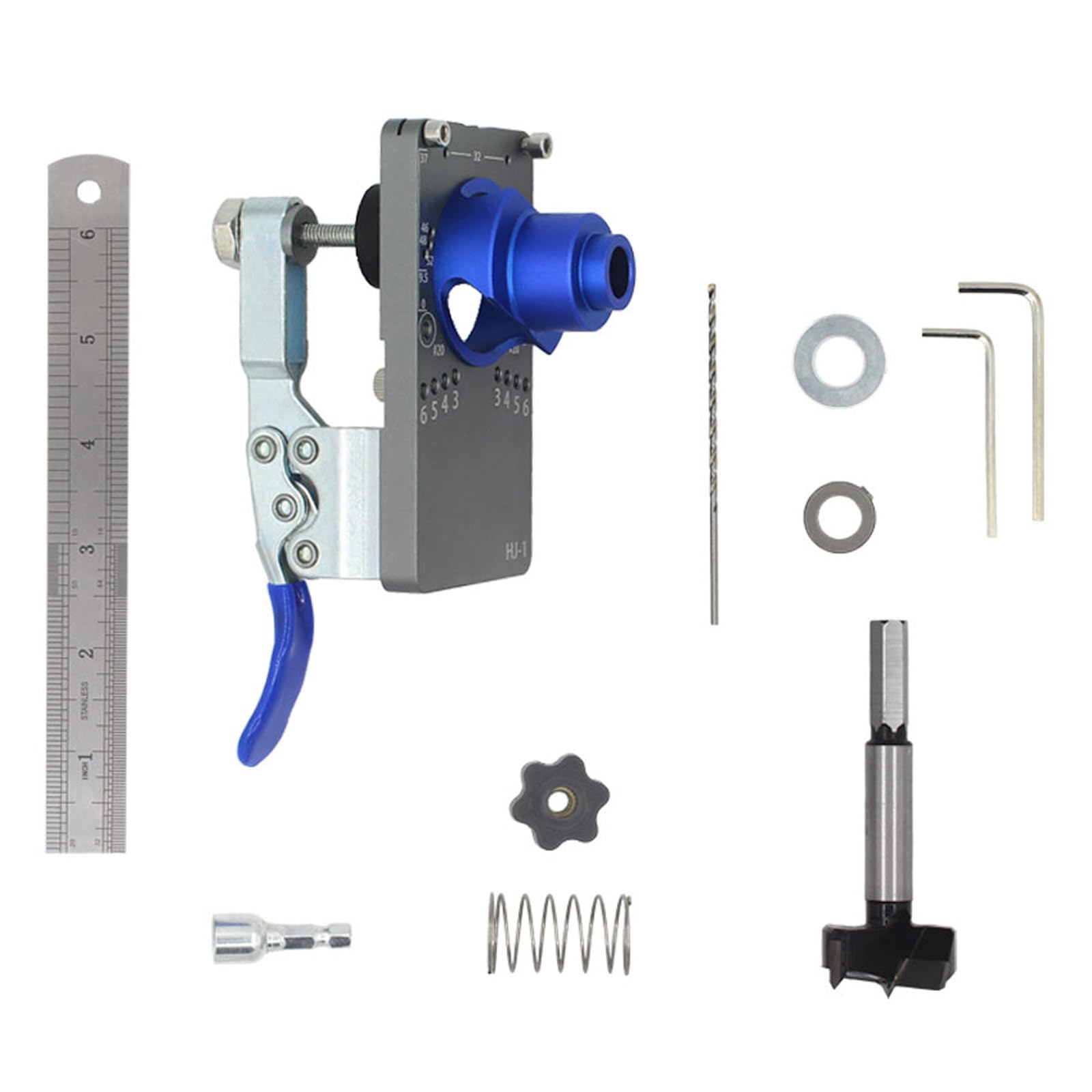 Zawias szafki Jig Clamp Akcesoria Zawias Wiertło Jig do drzwi Szafy Zawiasy Montaż Zawiasy Drzwi Narzędzie Narzędzie do obróbki drewna Wielofunkcyjne narzędzie do obróbki drewna