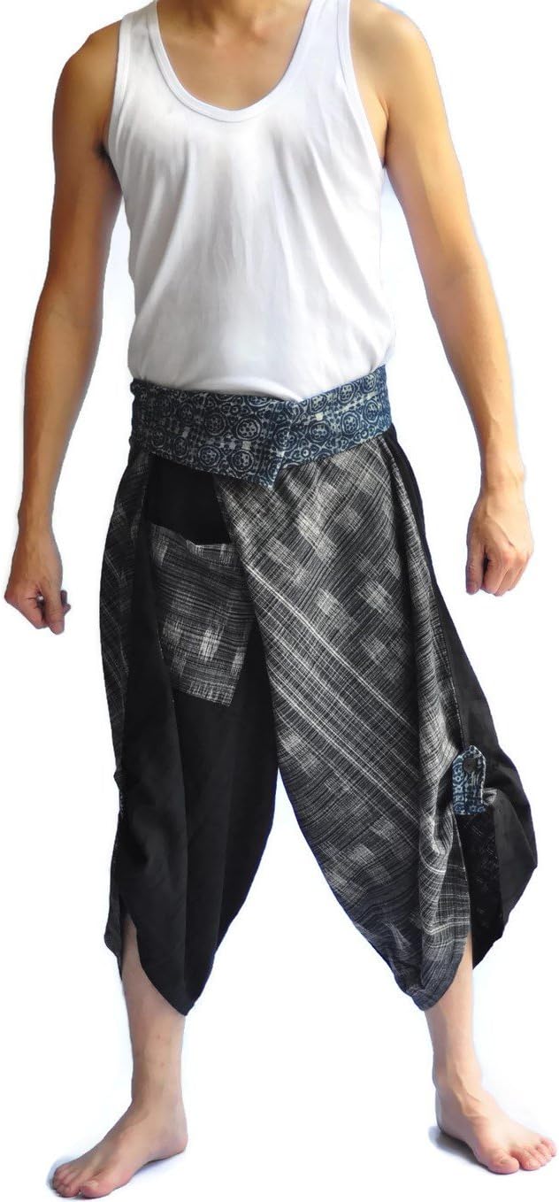 Unisex Tone Thai Fisherman Pants Yoga Trousers Free Size Cotton Brown