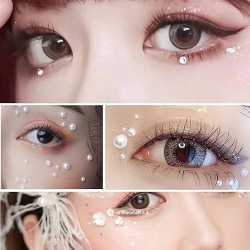 1730Pcs Clear Rhinestones & Pearl Stickers Self Adhesive, Tunan Crystal Stickers Diamond Stickers Bling For Face Beauty Makeup Nail Art Cell Phone Diy Crafts #TOP2