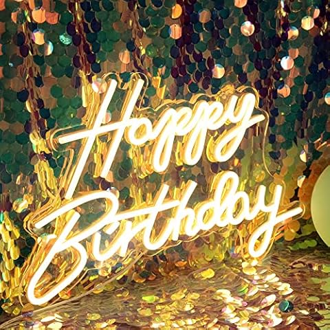 DAKABUKA LED Neon Happy Birthday Sign Cover