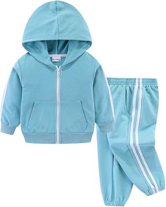 Mud Kingdom Little Boys Hooded Jogger Set Long Sleeve Casual Outfits Outerwear