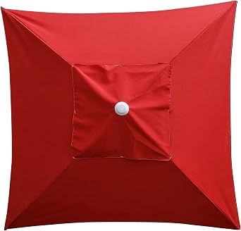 Patio Umbrella Replacement Canopy, Market Table Umbrella Canopy with 4 Ribs Square Outdoor Table Umbrella Replacement Top Fit Outdoor,Umbrella Replacement Canopy, Market Table
