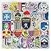 Later Fußballmannschaft Logo Aufkleber Tasse Koffer Motorrad Auto Tablet wasserdicht dekorative Aufkleber 55PCS